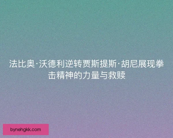 法比奥·沃德利逆转贾斯提斯·胡尼展现拳击精神的力量与救赎