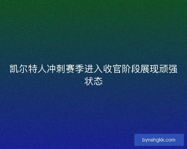 凯尔特人冲刺赛季进入收官阶段展现顽强状态